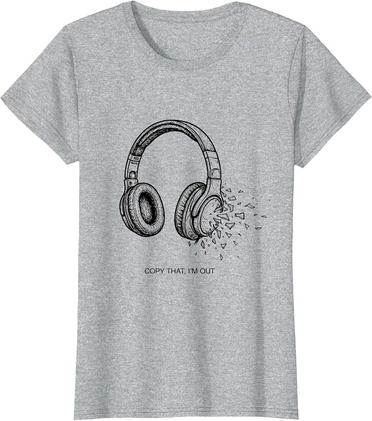 Women's Copy That, I'm Out Funny Ham Radio Operator Hobbyist Humor T-Shirt - Heather Grey