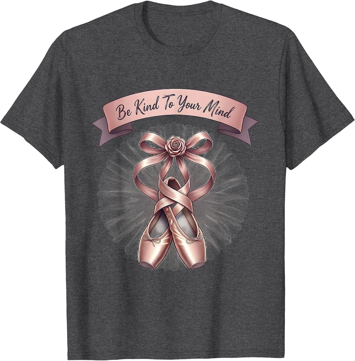 Men's Be Kind to Your Mind Mental Health Awareness Design T-Shirt - Dark Heather Grey
