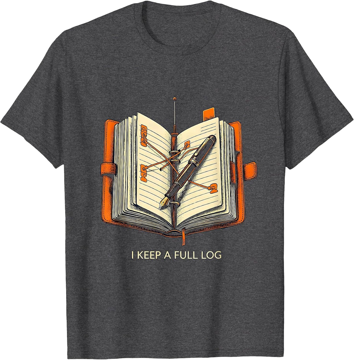 I Keep A Full Log Funny Ham Radio Operator Hobbyist Humor T-Shirt - Dark Heather Grey