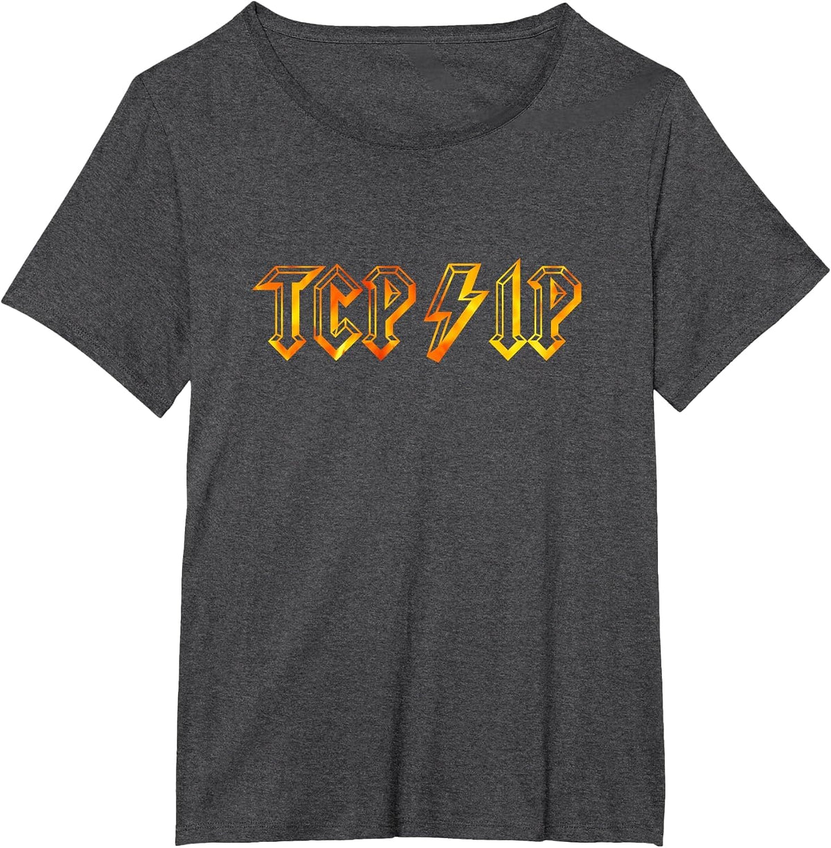 TCP/IP in Rock N Roll Style - Computer Geeks' Networking T-Shirt - Dark Heather Grey