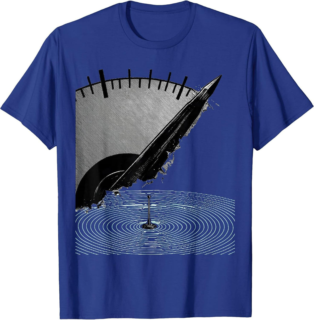 Men's Analog Meter Needle Ham Radio Operator Humor T-Shirt - Royal Blue