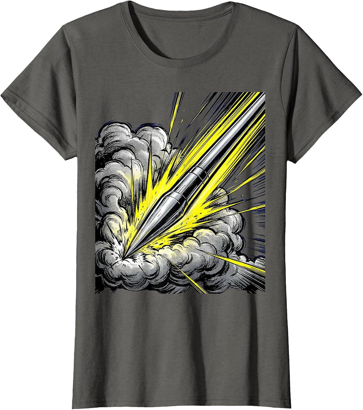 Women's Javelin Through Storm Clouds Sports Graphic T-Shirt - Asphalt Grey