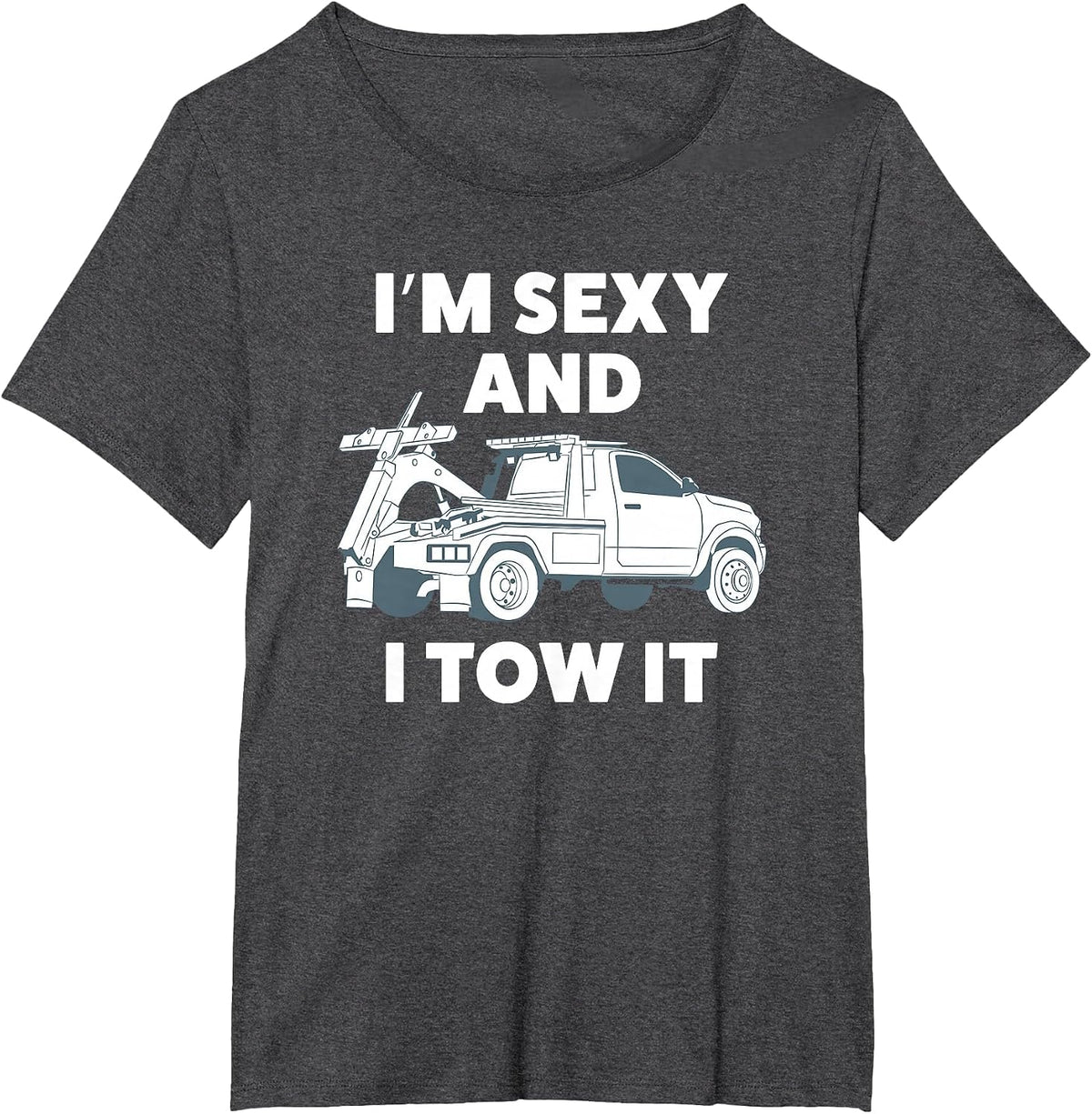 Funny Tow Truck Driver Shirt for Men T-Shirt - Dark Heather Grey