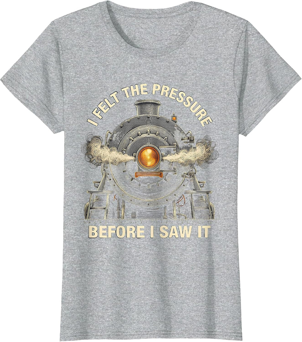 Women's I Felt The Pressure Before I Saw It Generative Plotter Steam T-Shirt - Heather Grey