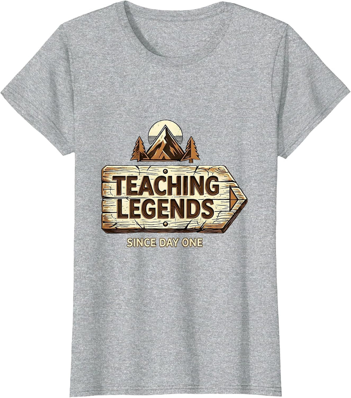 Teaching Legends Since Day One 4th Grade Teacher T-Shirt - Heather Grey