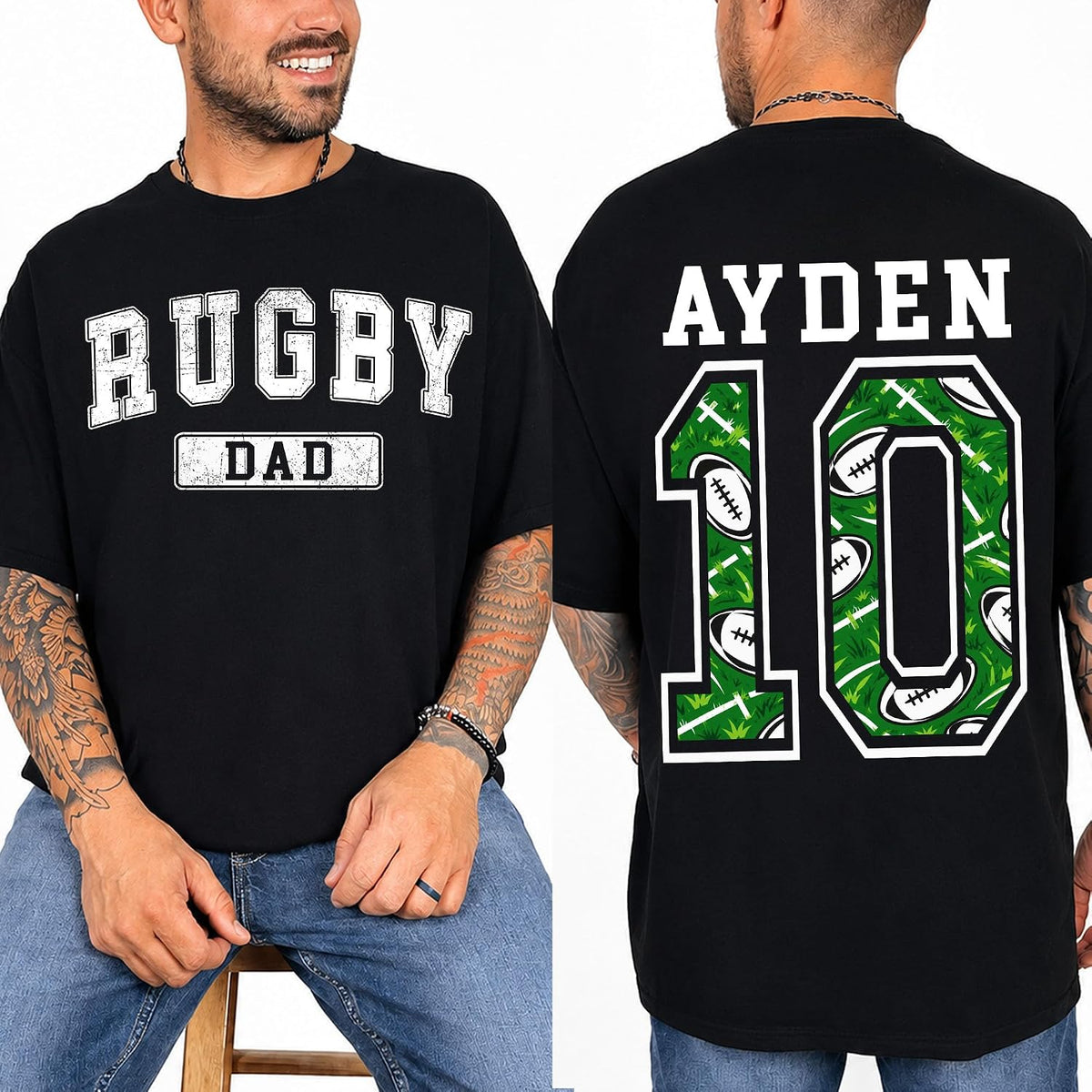 Customized Sport Family Shirt - Sport Dad, Mom Tee - Rugby