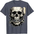 This Is My Happy Face Death Metal Design T-Shirt - Heather Blue