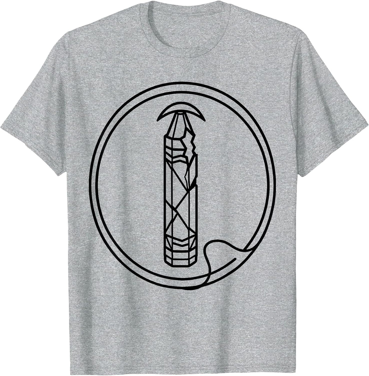 Men's Broken Crayon Line Art Mental Health Awareness Support T-Shirt - Heather Grey