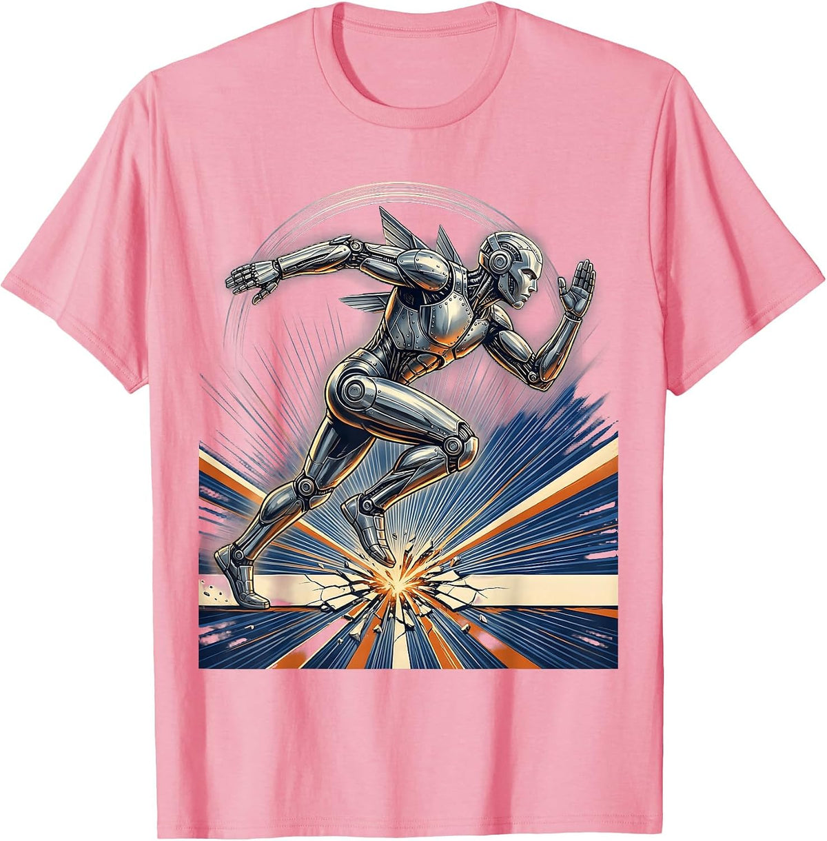 Men's Godspeed Sprinter Finish Line Burst Design T-Shirt - Pink