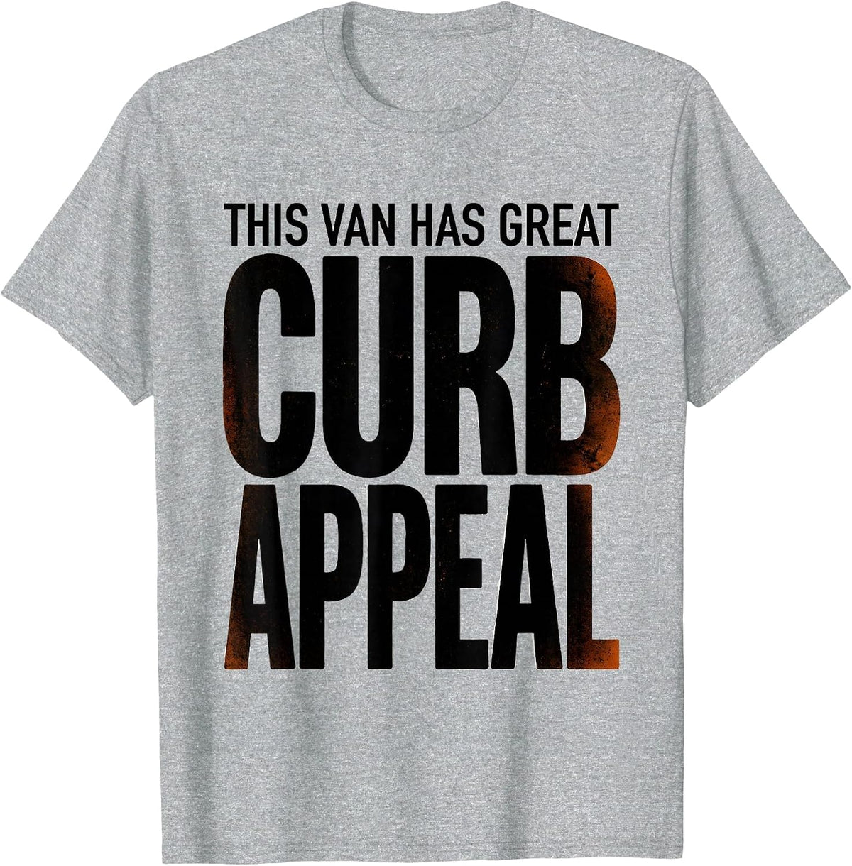 Men's THIS VAN HAS GREAT CURB APPEAL Retro Van Life Nomads Vanlife T-Shirt - Heather Grey