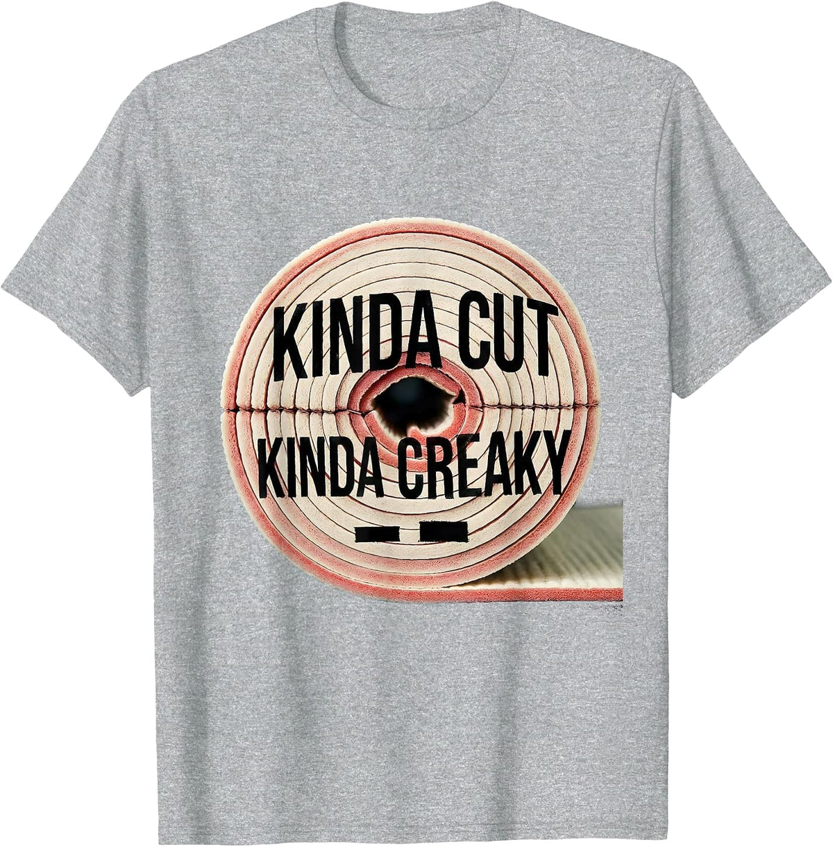 Men's Kinda Cut Kinda Creaky Funny Gym Workout Weightlifting Humor T-Shirt - Heather Grey