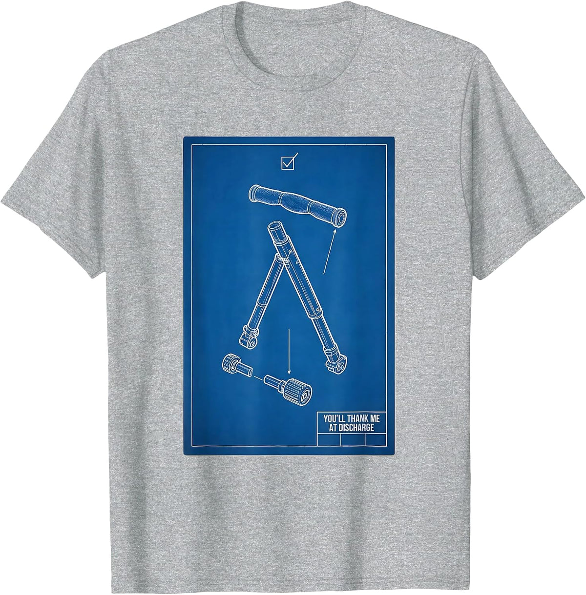 Men's You'll Thank Me At Discharge Funny Physical Therapy PT Humor T-Shirt - Heather Grey