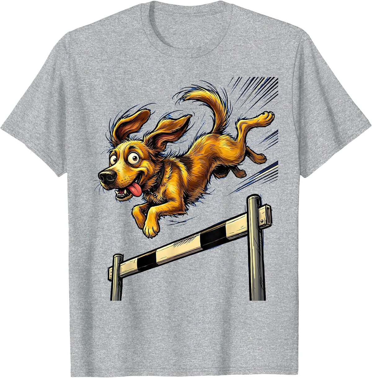 Men's Underdog Leaping Hurdle Cheer Graphic T-Shirt - Heather Grey