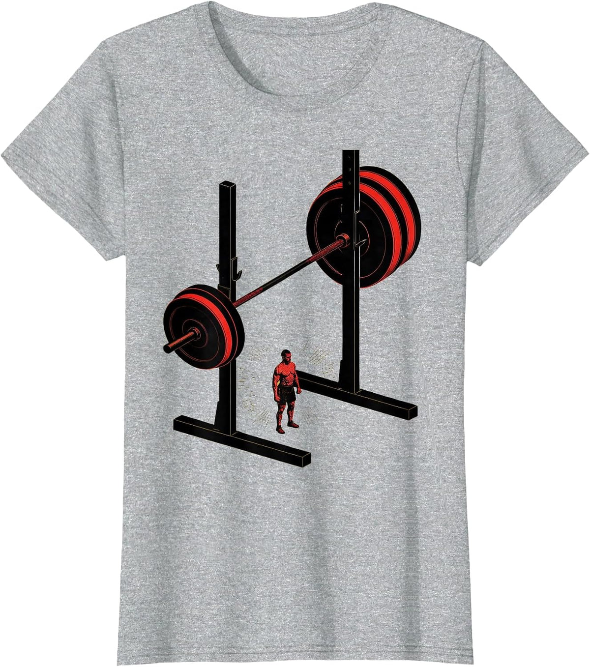 Squat Rack Workout Gym Humor Deadpan Fitness T-Shirt - Heather Grey