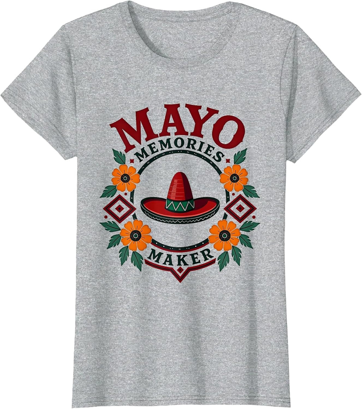 Mayo Memories Maker Cinco de Mayo Mens Design T-Shirt - Heather Grey