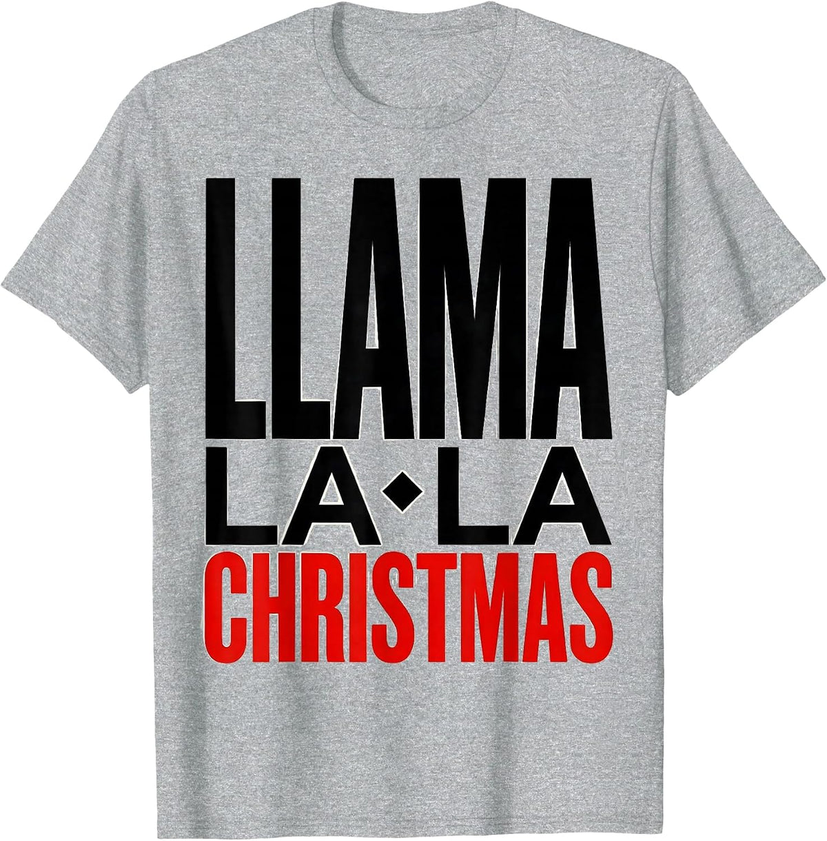 Men's Llama La La Christmas Funny Llama Lover Holiday Pajamas T-Shirt - Heather Grey