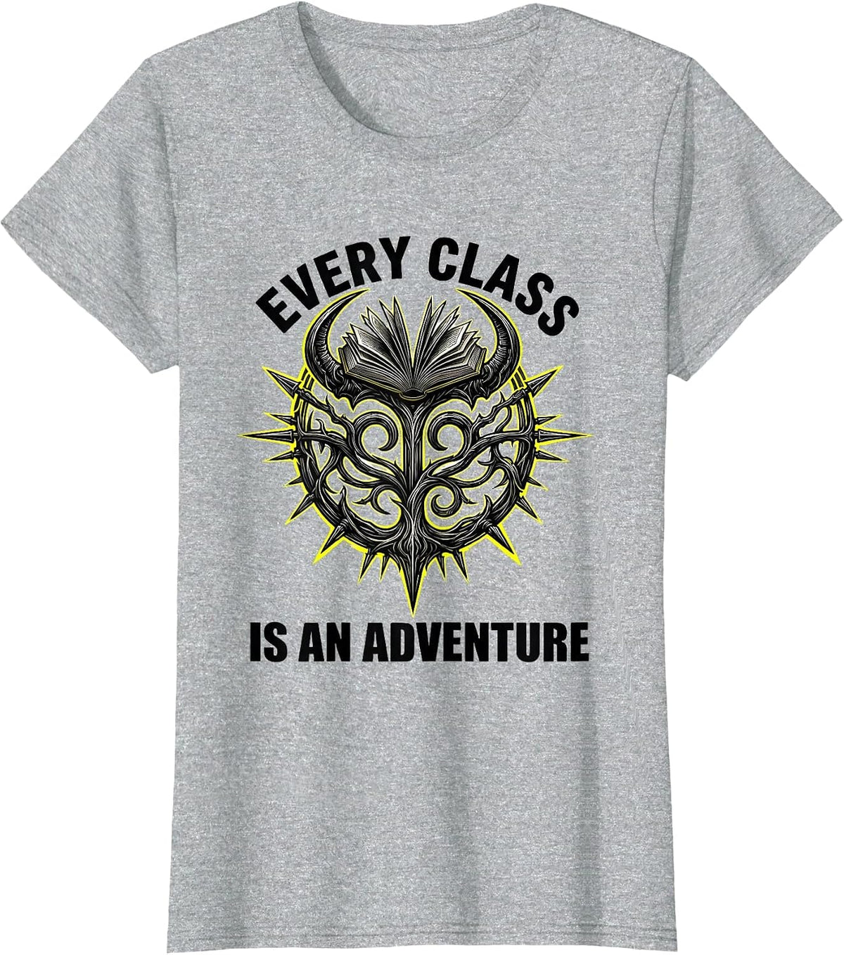 Every Class Is An Adventure Substitute Teacher T-Shirt - Heather Grey