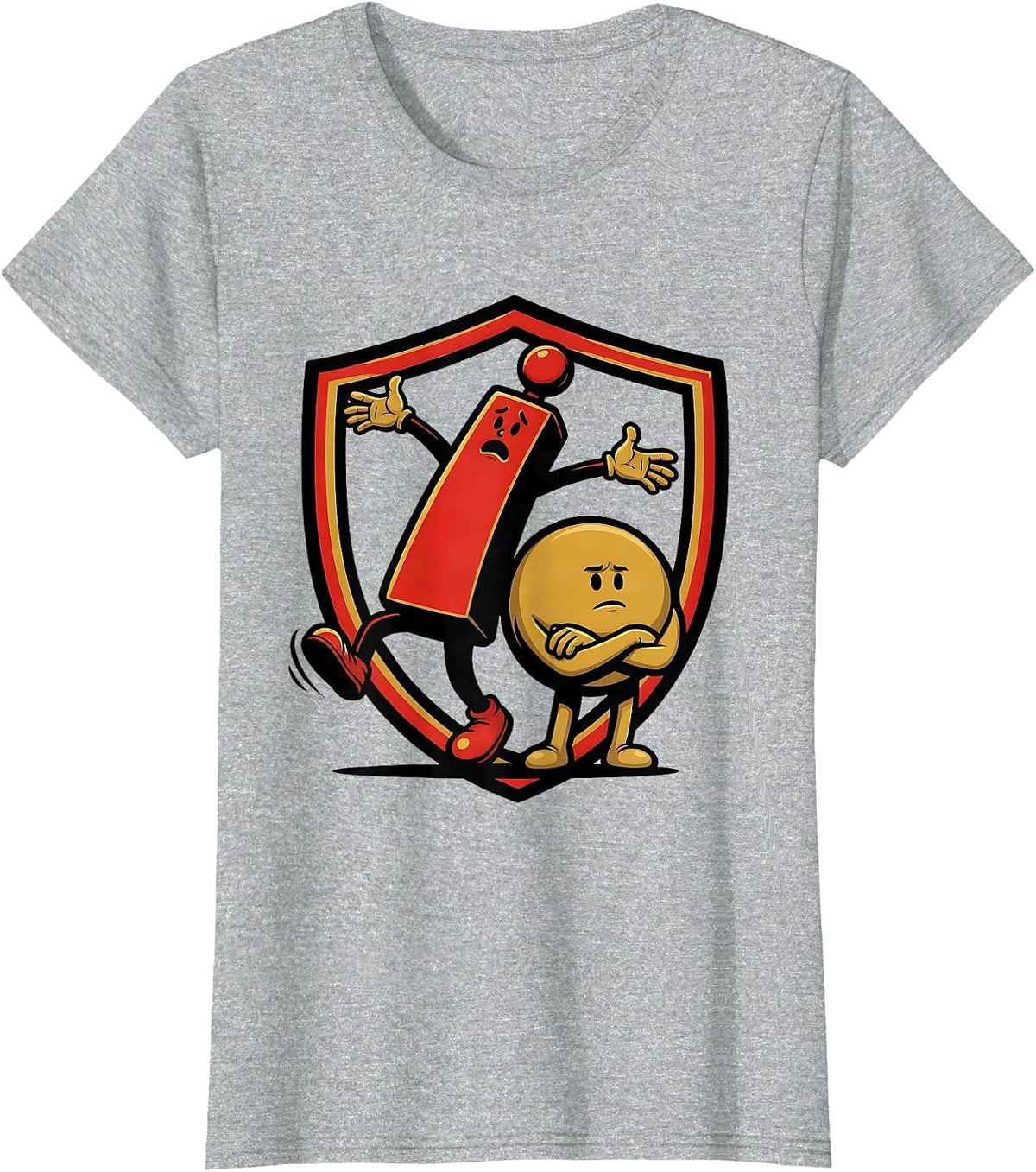 Women's Alarm Exclamation Mark Grammar Teacher Humor T-Shirt - Heather Grey