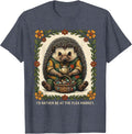 I'd Rather Be At The Flea Market Funny Hedgehog Vintage T-Shirt - Heather Blue