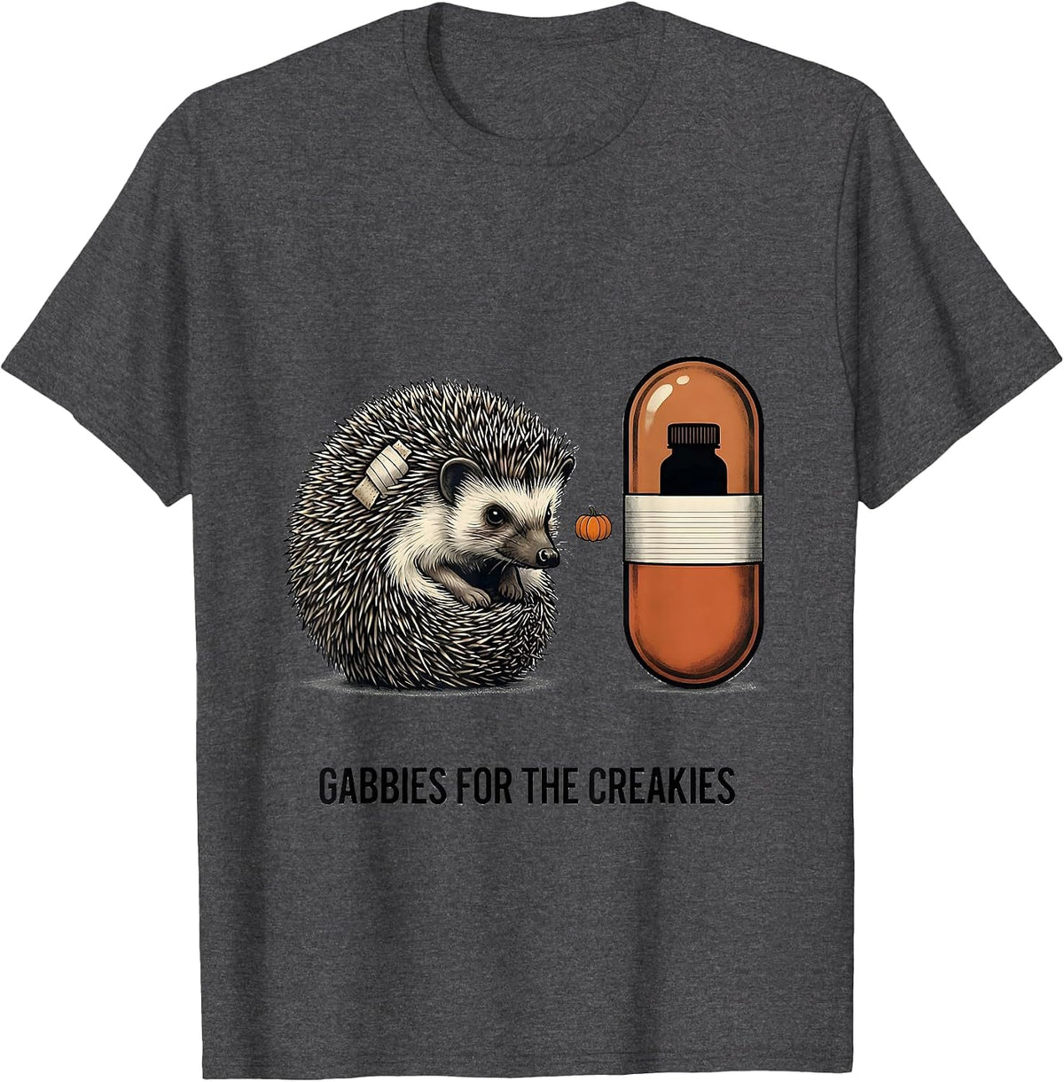 Men's Gabbies For The Creakies Funny Veterinary Tech Halloween T-Shirt - Dark Heather Grey