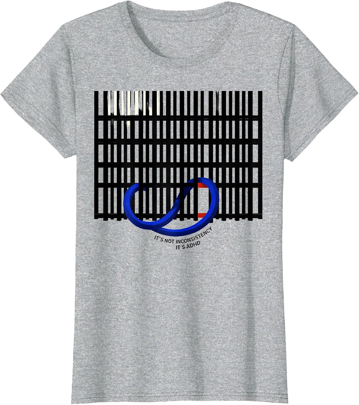 Women's It's Not Inconsistency It's ADHD Geometric Neurodiversity T-Shirt - Heather Grey