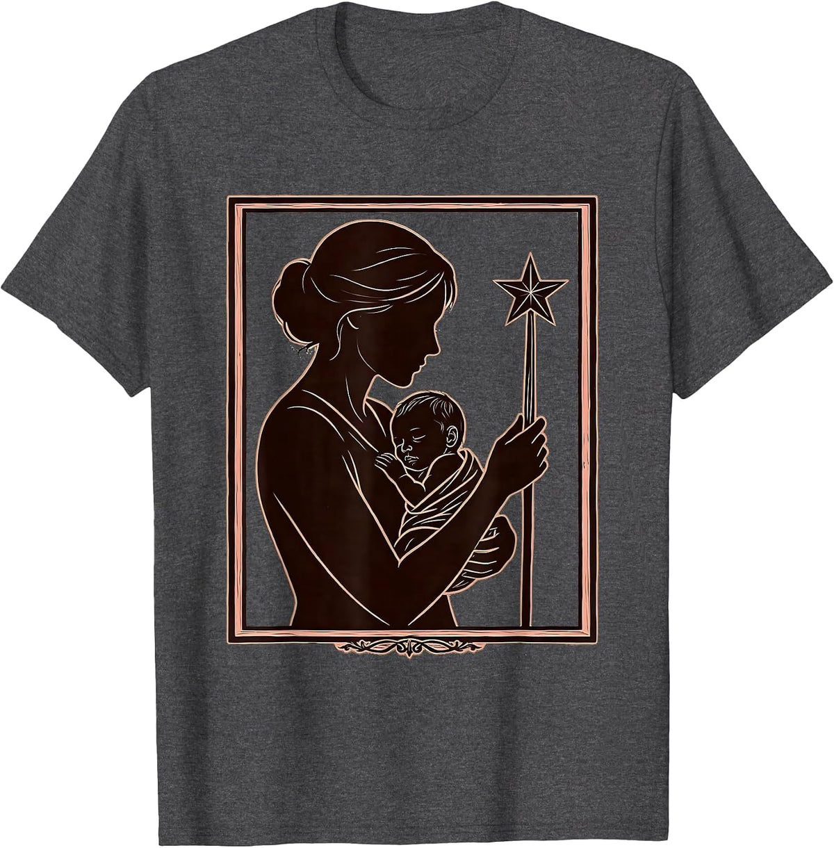 Men's Formal Fairy Godmother New Baby Gift Whimsical Humor T-Shirt - Dark Heather Grey