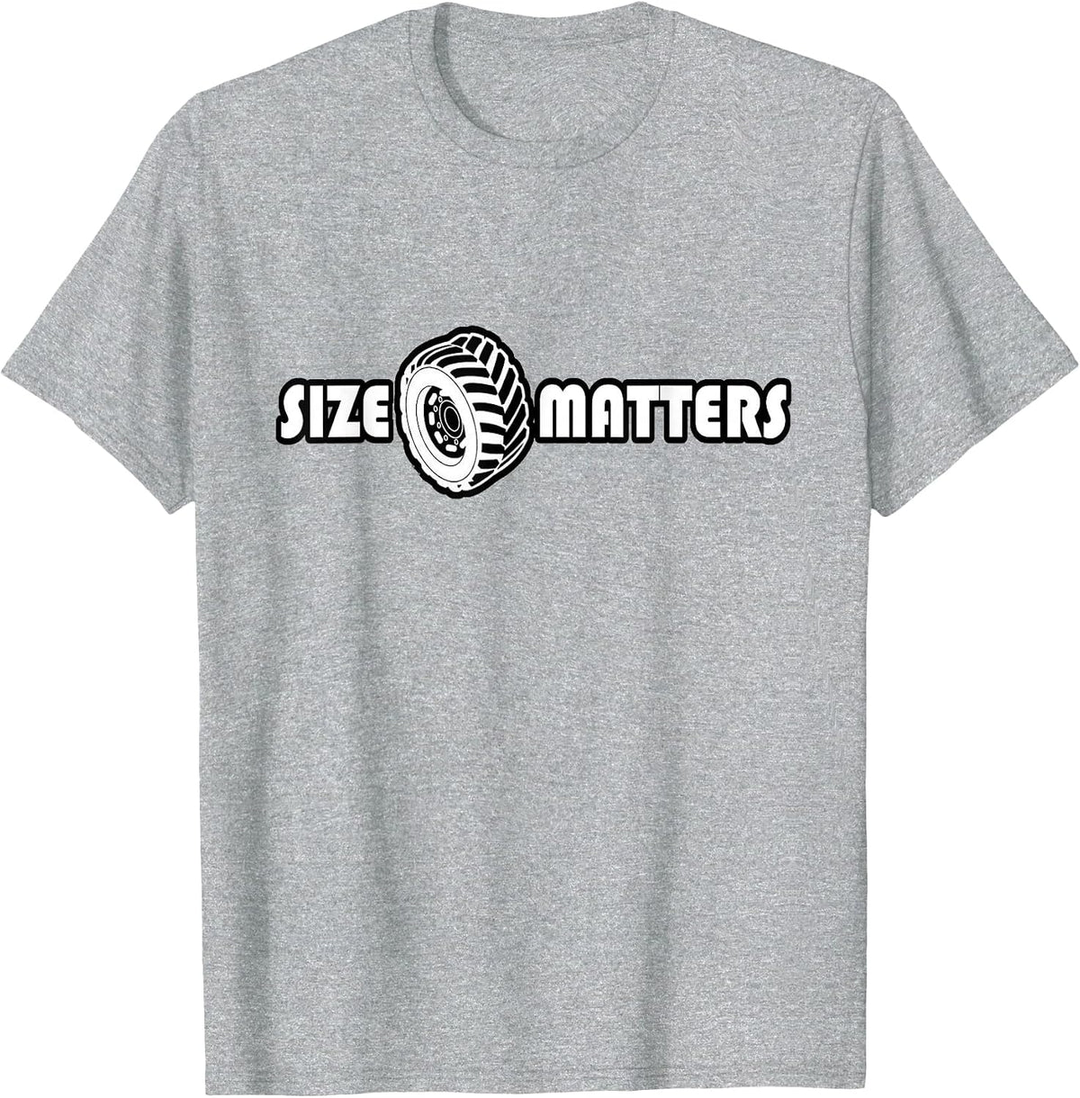 Size Matters Shirt Tire Car Guy Shirt Off Road T-Shirt - Heather Grey
