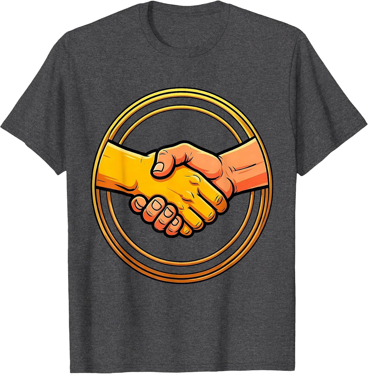 Men's Relay Race Handoff Graphic Tee T-Shirt - Dark Heather Grey