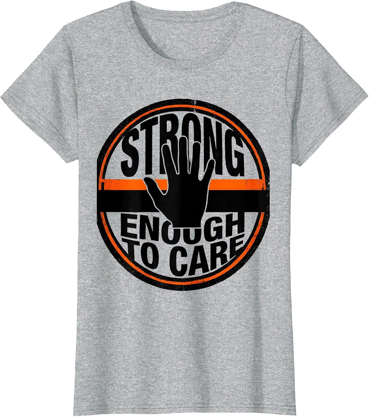Women's Strong Enough To Care Paraprofessional Design T-Shirt - Heather Grey