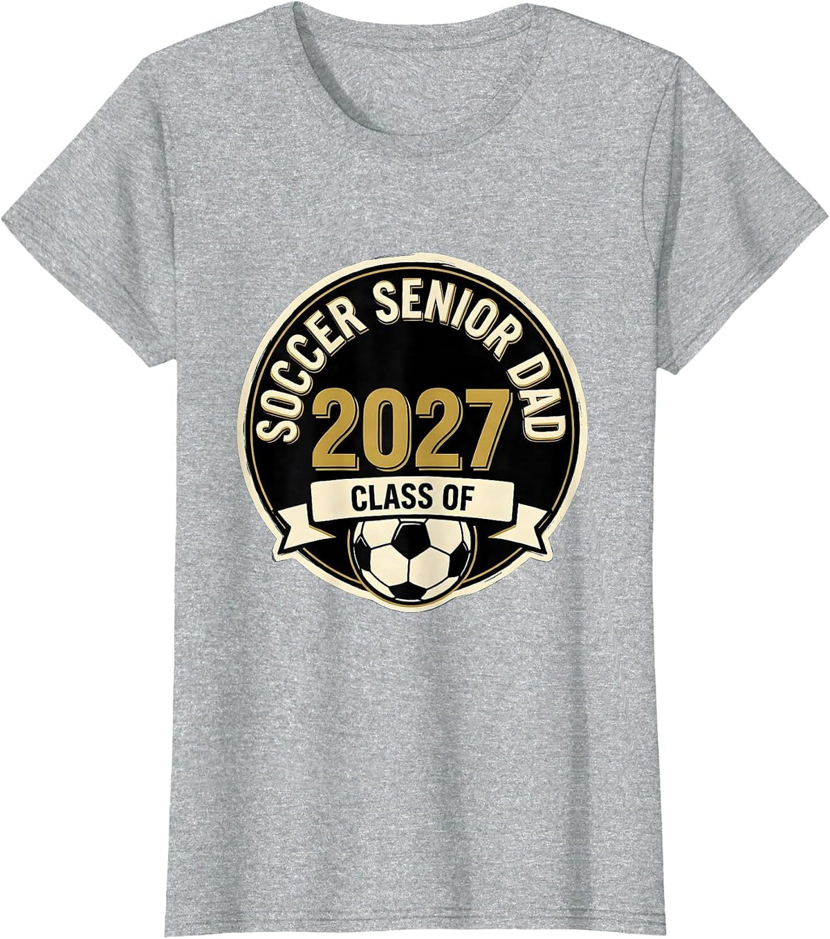 Soccer Senior Dad Class Of 2027 Vintage Graduation Senior T-Shirt - Heather Grey