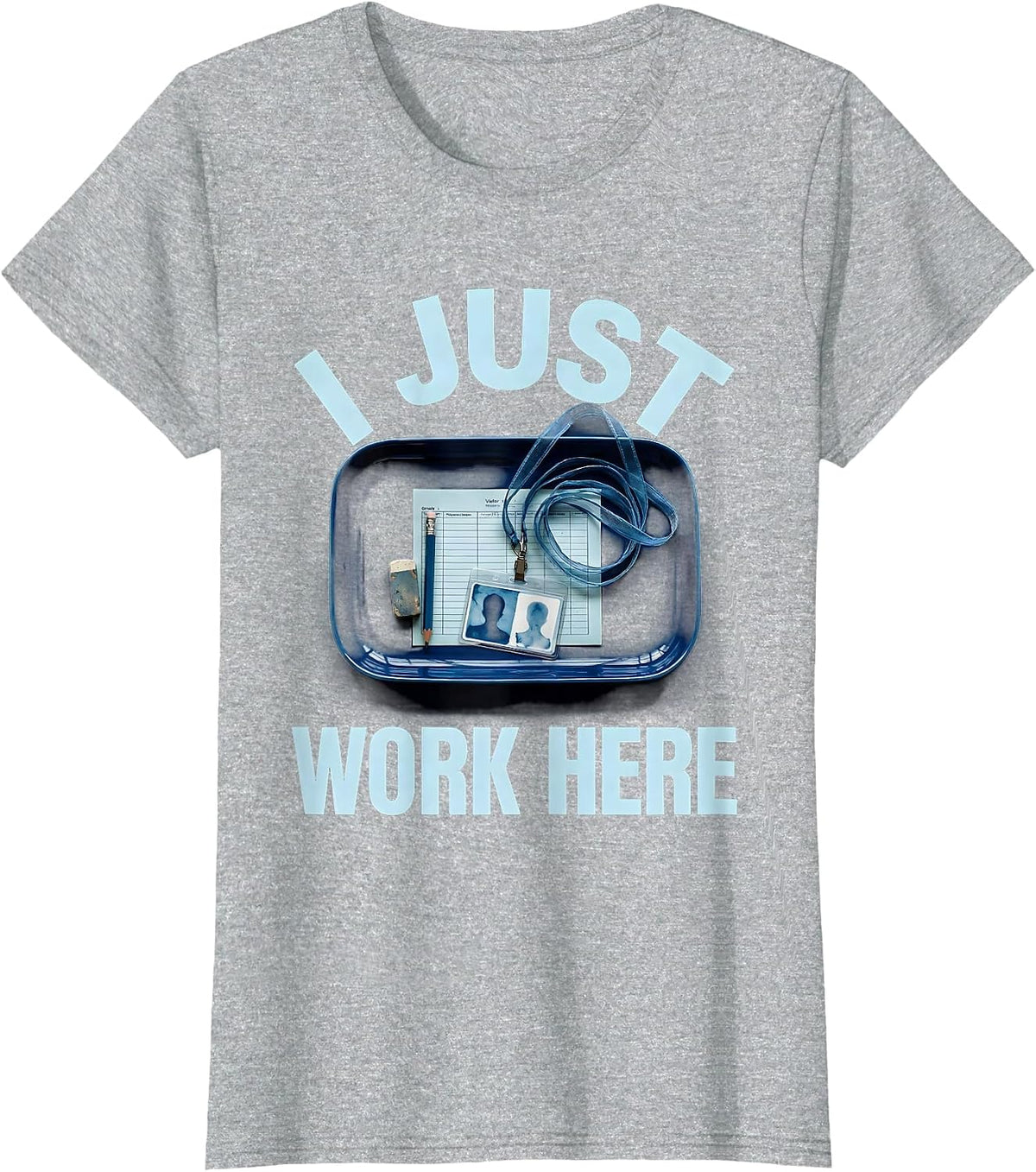 Women's I Just Work Here Substitute Teacher Design T-Shirt - Heather Grey