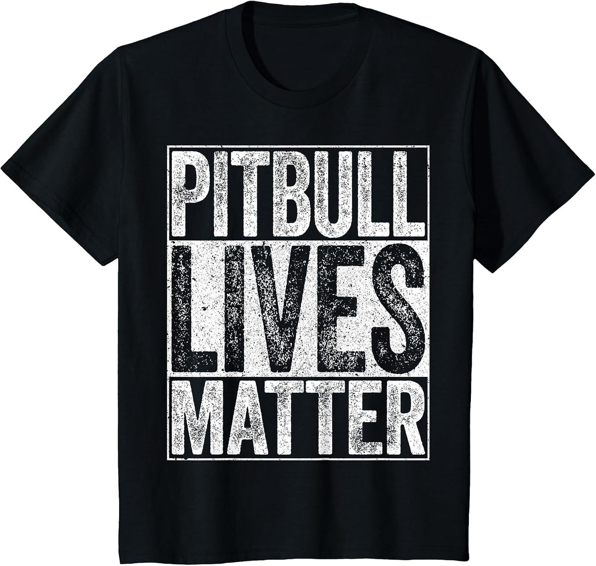 Pitbull Lives Matter T-Shirt Dog Lover Shirt T-Shirt - Black