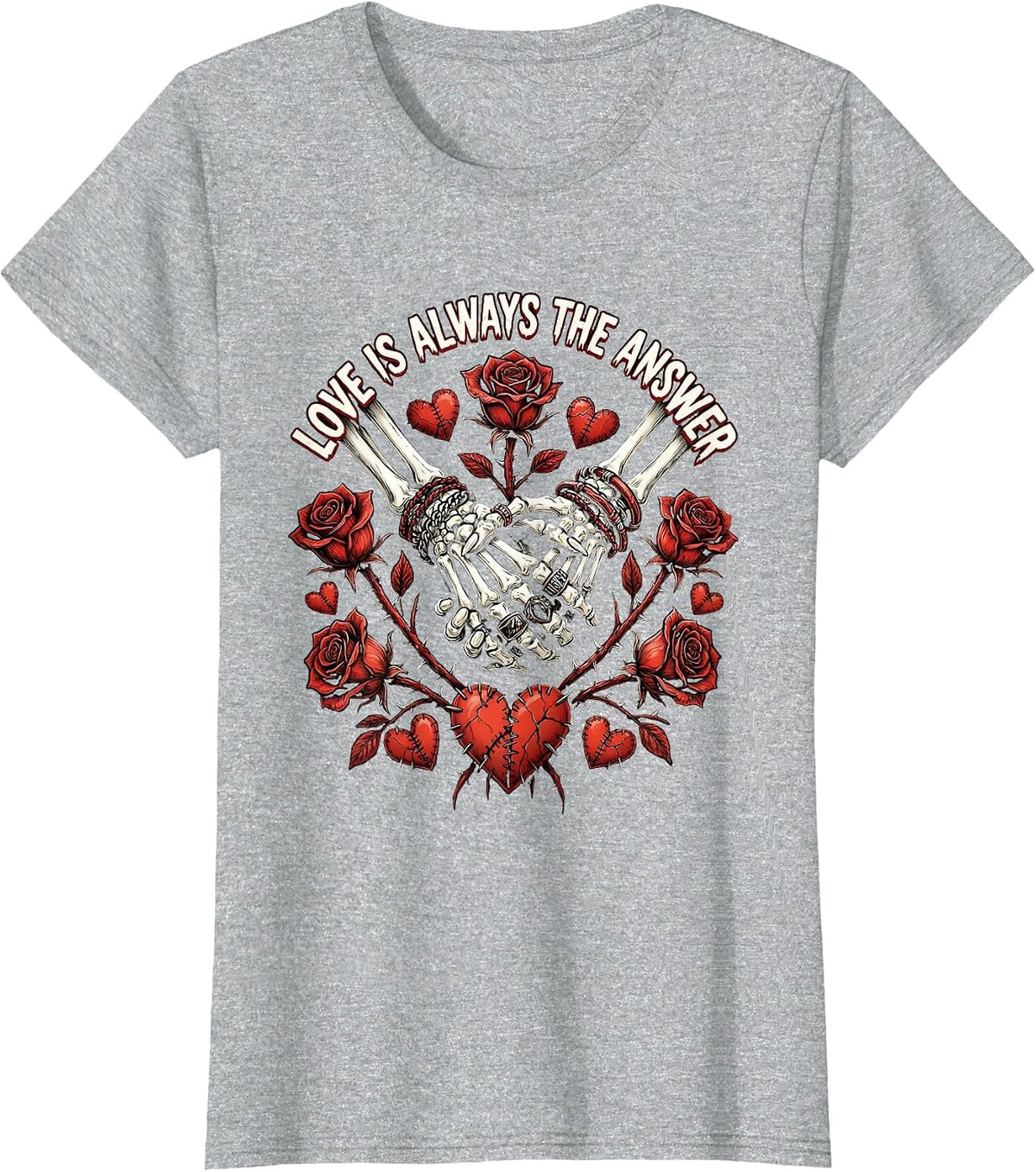 Women's Love Is Always The Answer Pride Design T-Shirt - Heather Grey
