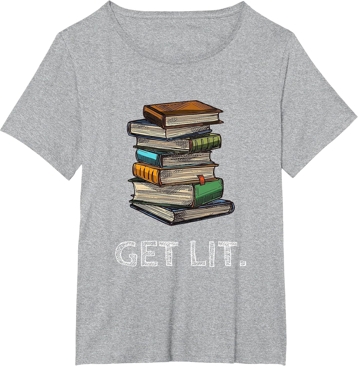 Get Lit Book Funny Book Lover Meme Reading Books Bookworm T-Shirt - Heather Grey