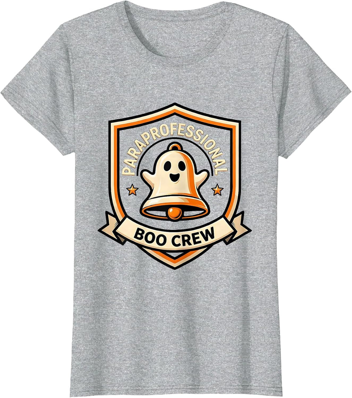 Women's Paraprofessional Boo Crew Funny School Staff Halloween T-Shirt - Heather Grey