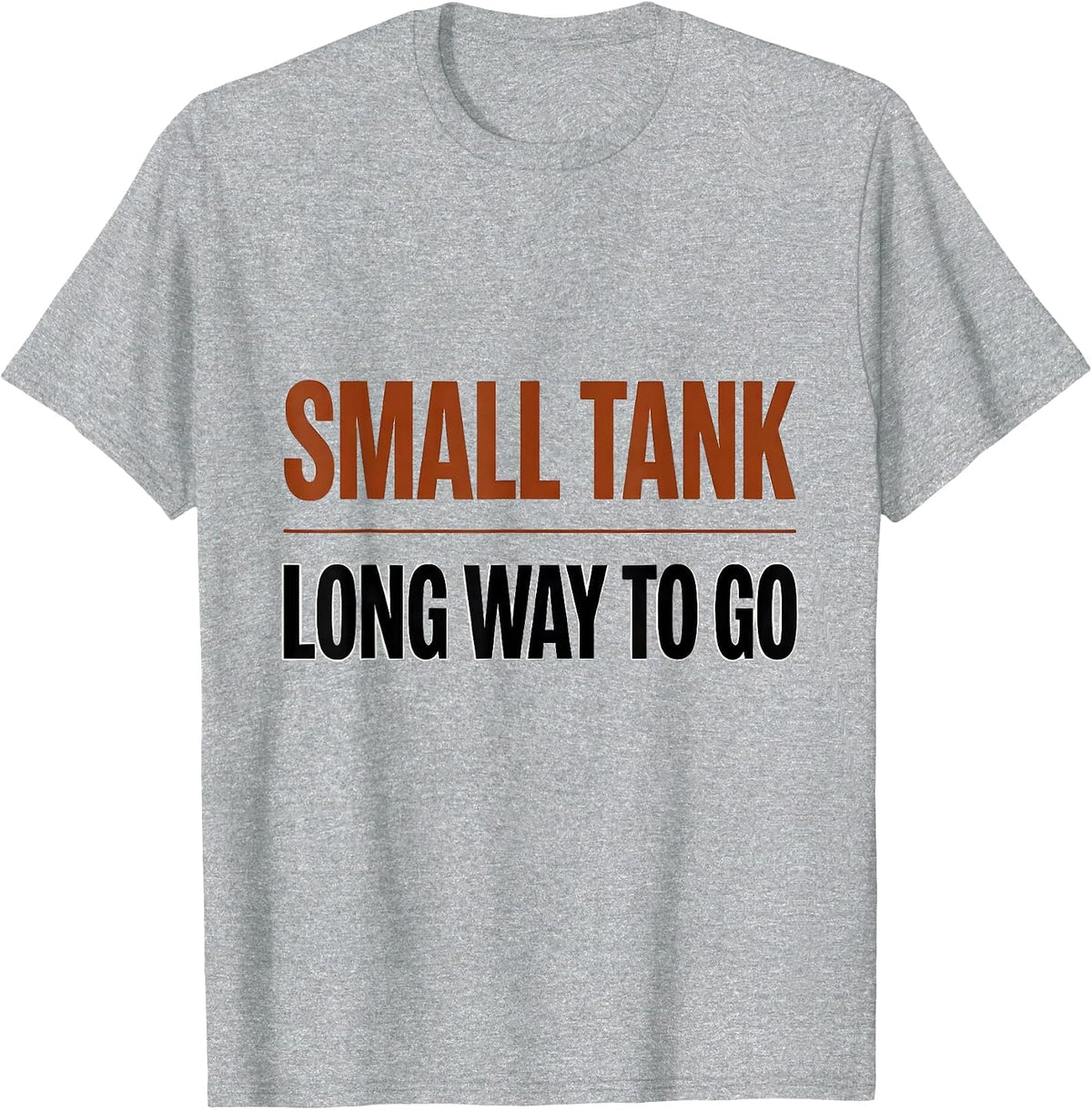 Men's Small Tank, Long Way To Go Retro Van Life Road Trip T-Shirt - Heather Grey