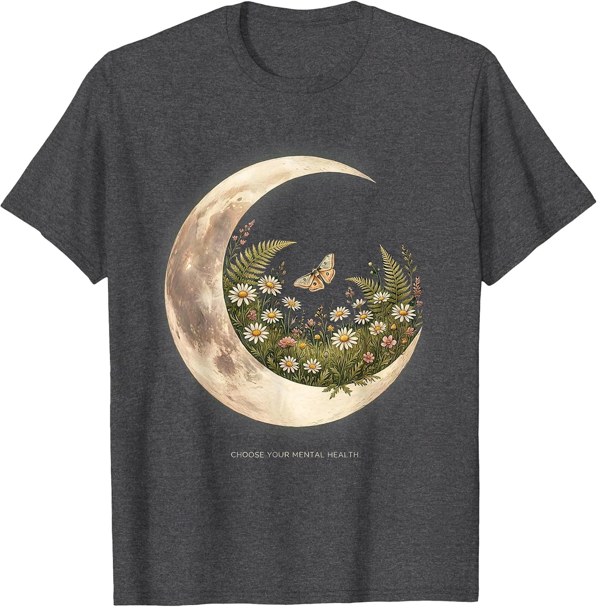 Choose Your Mental Health Awareness Design T-Shirt - Dark Heather Grey