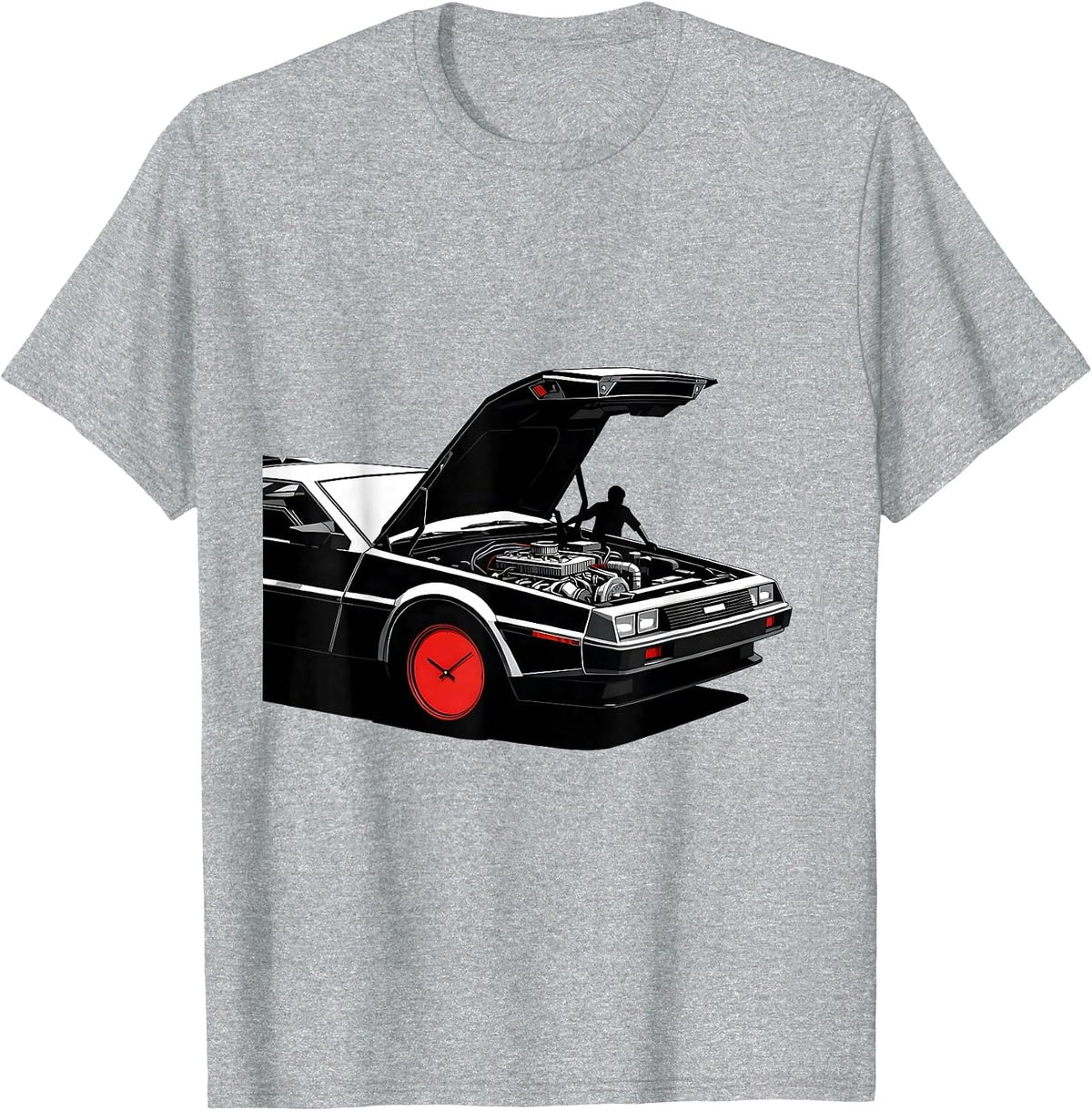 Men's Classic Coupe Engine Humor Car Guy Garage Enthusiast T-Shirt - Heather Grey