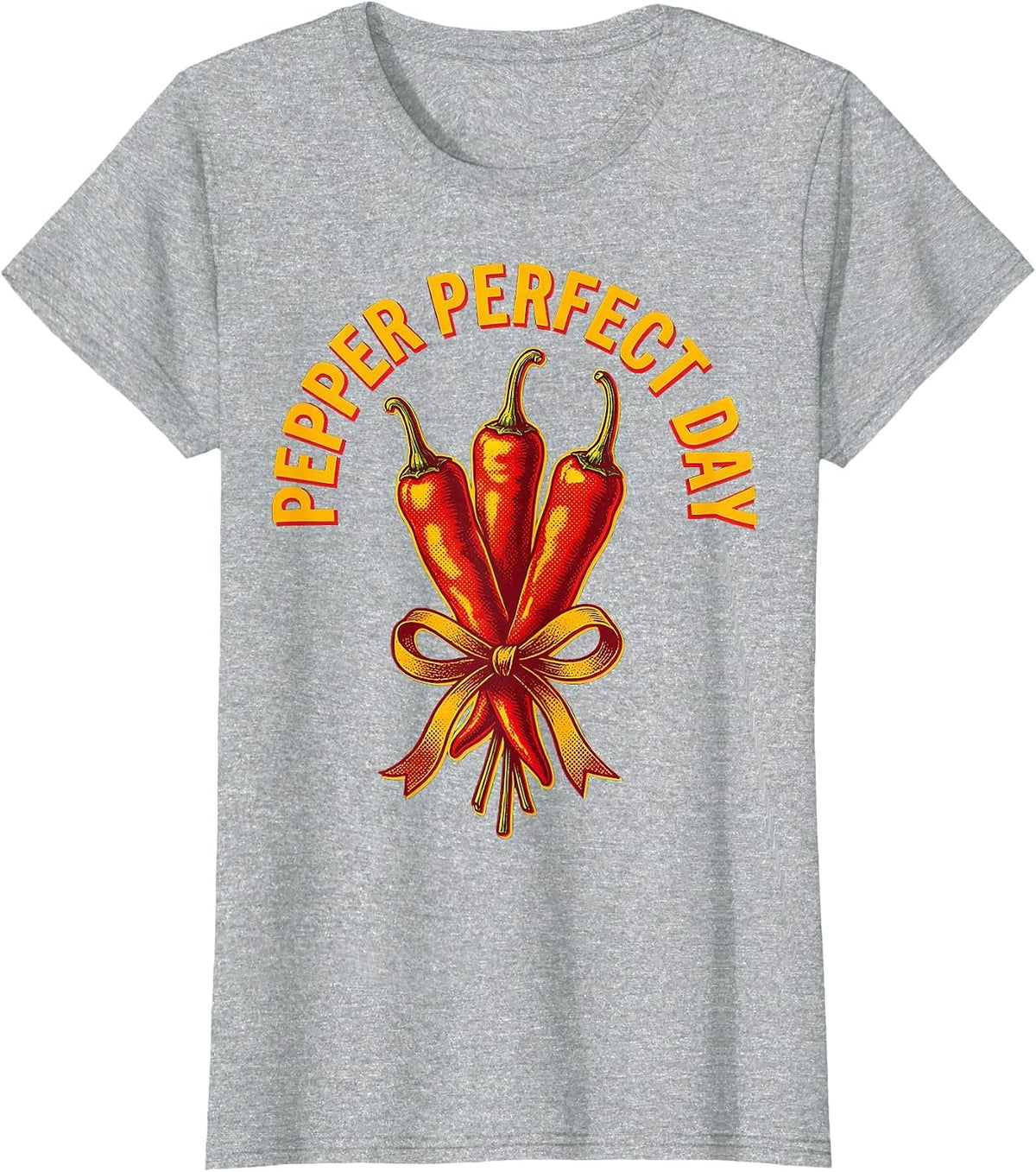 Pepper Perfect Day Cinco de Mayo Fiesta Design T-Shirt - Heather Grey