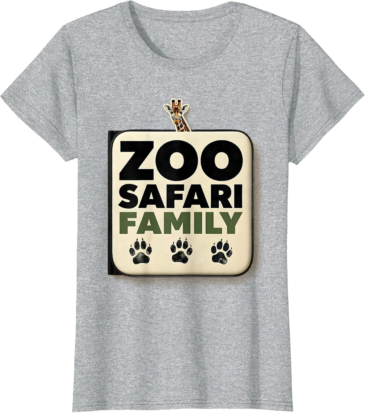 Women's Zoo Safari Family Playful Family Birthday Zoo Trip Matching T-Shirt - Heather Grey