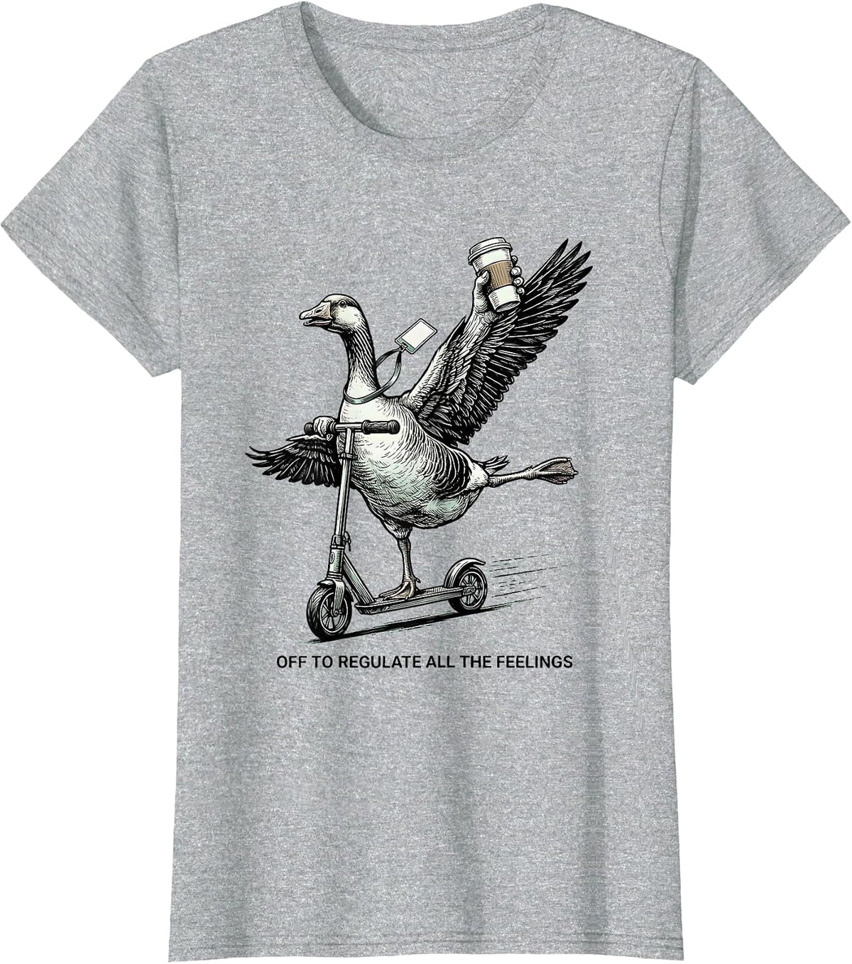 Off to Regulate All the Feelings Funny Mental Health T-Shirt - Heather Grey