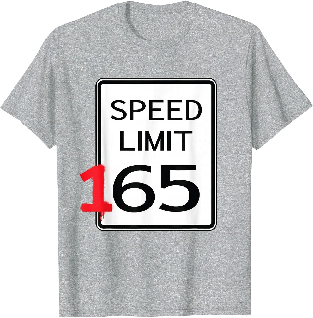 Speed Limit 165 - Car Guy Auto Mechanic Race Driver T-Shirt - Heather Grey