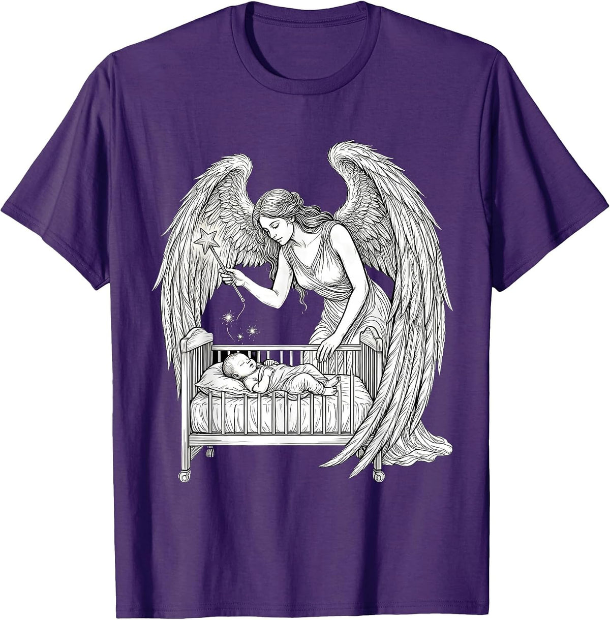 Winged Fairy Godmother New Baby Funny Gift T-Shirt - Purple