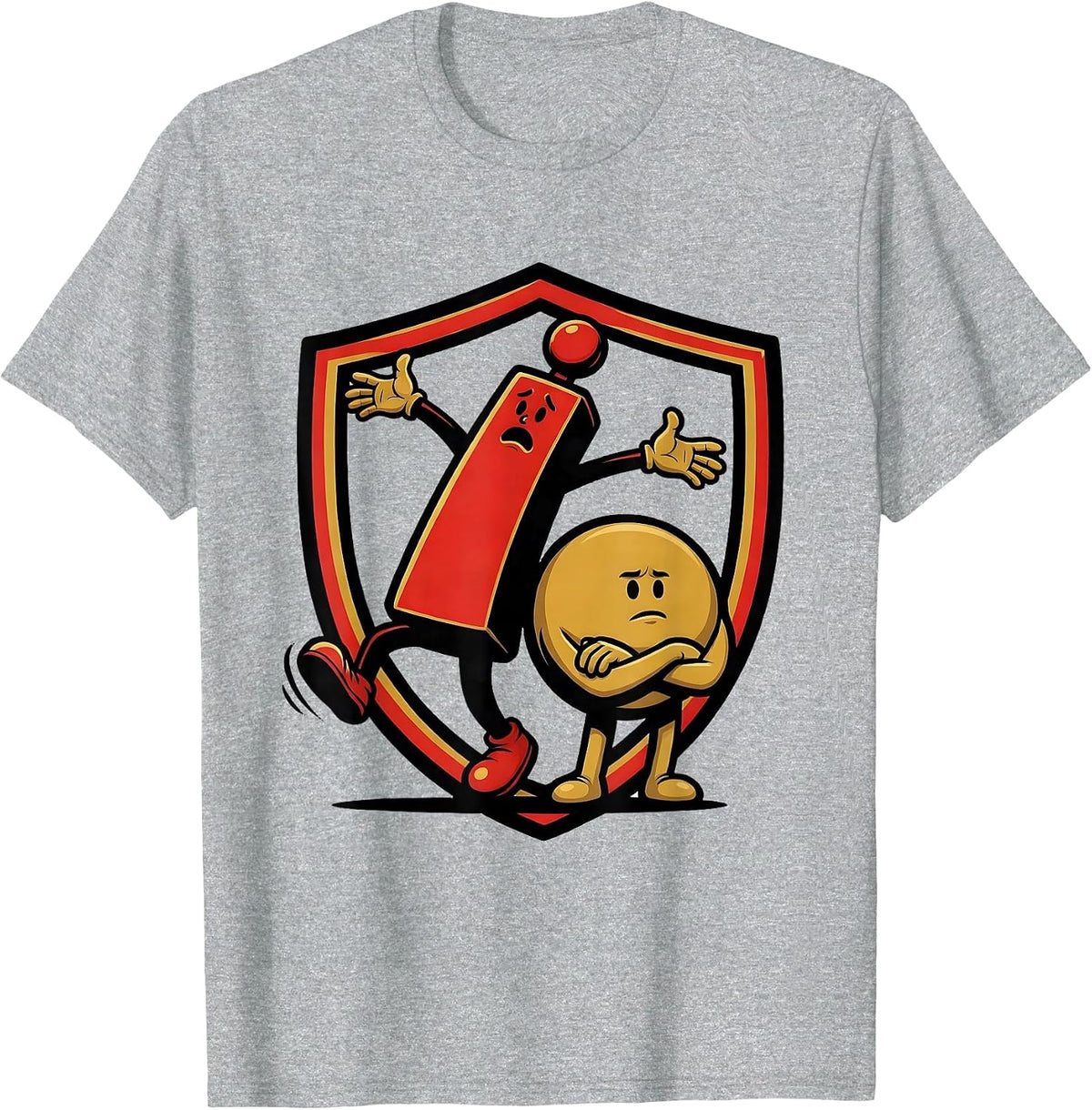 Men's Alarm Exclamation Mark Grammar Teacher Humor T-Shirt - Heather Grey