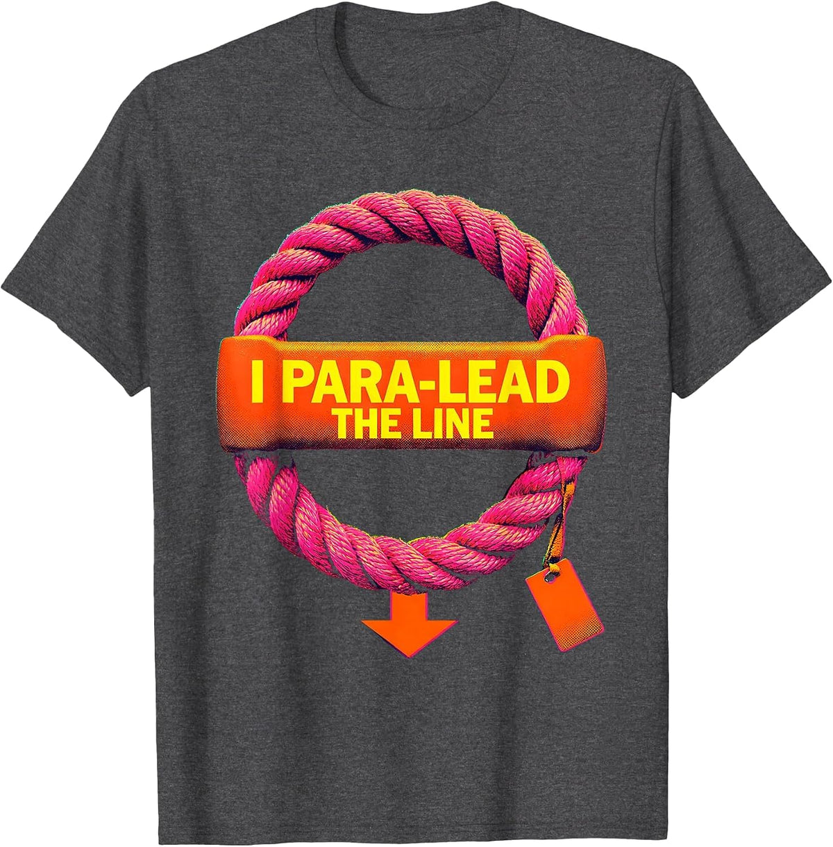 Men's I Para-Lead The Line Funny Paraprofessional Para Life T-Shirt - Dark Heather Grey