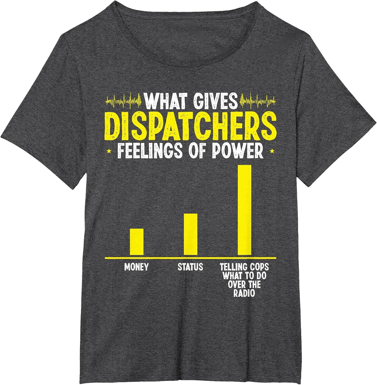Thin Gold Line Flag May be Your 911 Dispatch Operator T-Shirt - Dark Heather Grey
