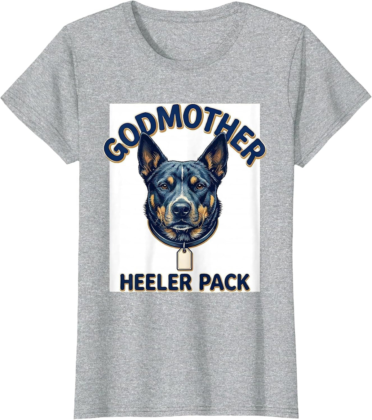 Godmother Heeler Pack Sign Painter Showcard Family Halloween T-Shirt - Heather Grey
