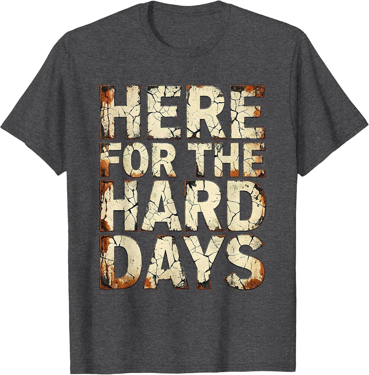 Here for the Hard Days School Counselor Design T-Shirt - Dark Heather Grey