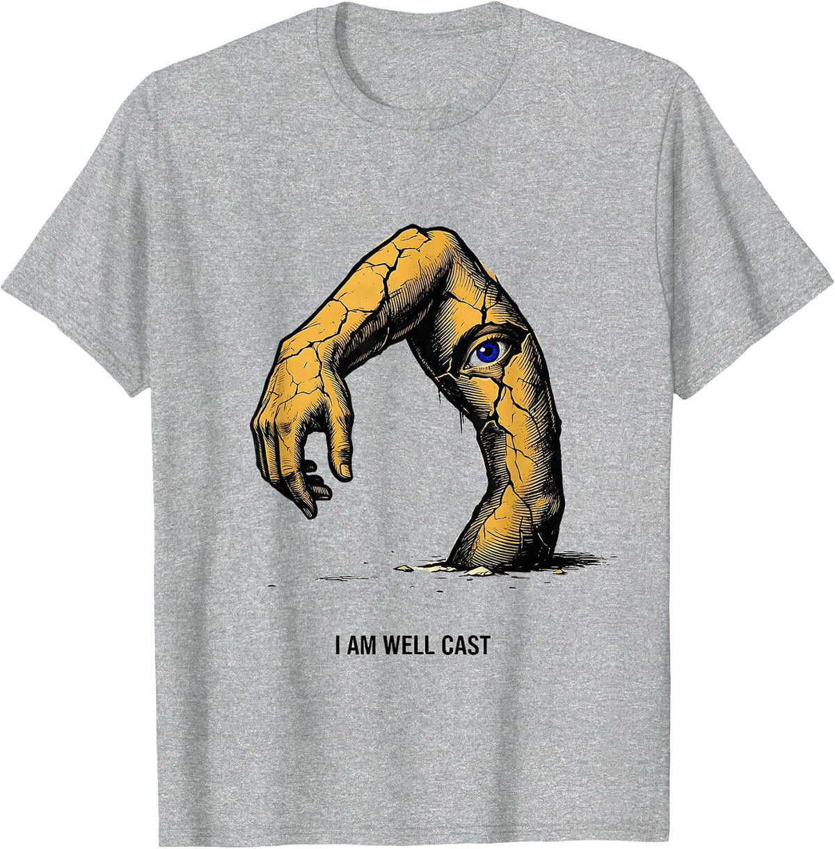 Men's I Am Well Cast Funny Literary Quote Dramatic Humor Theater T-Shirt - Heather Grey