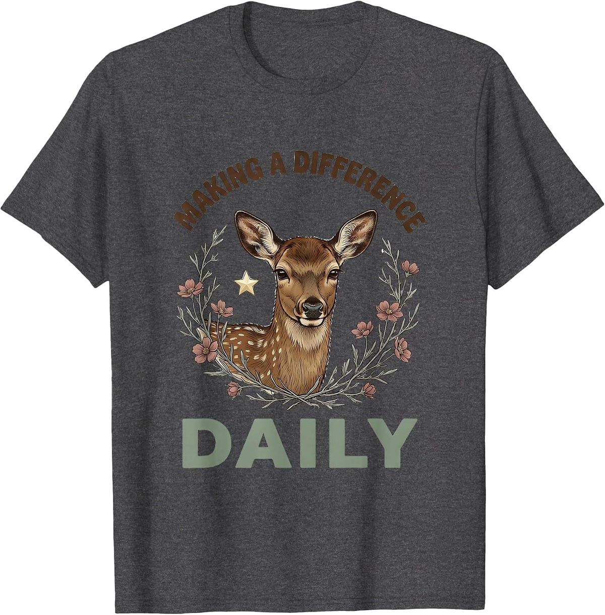 Men's Making a Difference Daily Paraprofessional Design T-Shirt - Dark Heather Grey